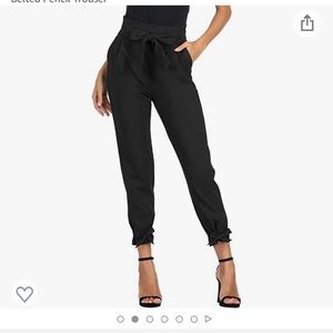 High Waisted Tie Pants